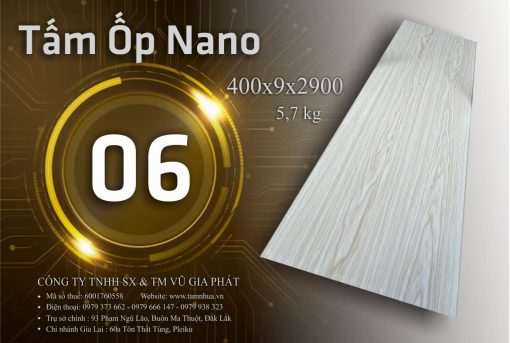 Tấm Nano 2m9 Màu gỗ nhạt 06 Pleiku Gia Lai