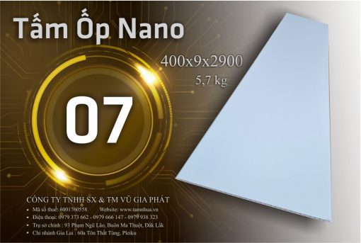 Tấm Nano 2m9 Màu trắng vân vải 07 Pleiku Gia Lai