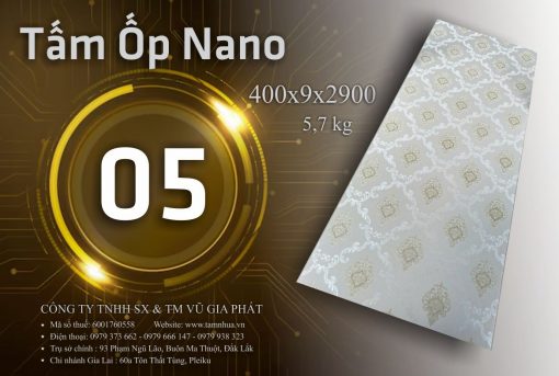 Tấm Nano 2m9 hoa văn cổ điển 05 Pleiku Gia Lai