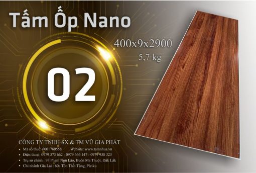 Tấm Nano 2m9 màu giả gỗ 02 Pleiku Gia Lai